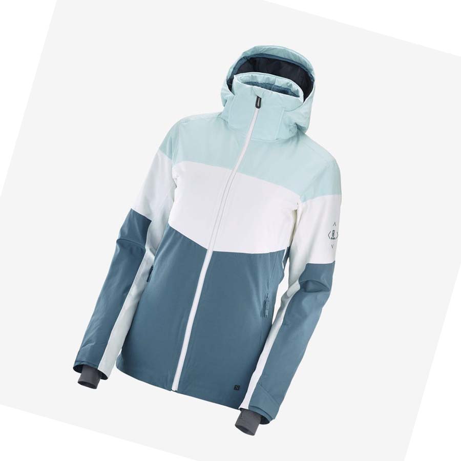 Chaquetas De Esquí Salomon SLALOM Mujer Azules | MX 2402OKI